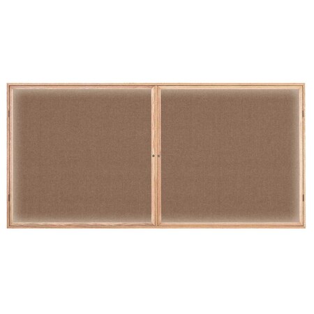 United Visual Products Open Faced Traditional Corkboard, 12x36" UV639A-BLACK-ULTMAR